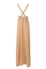 Numero Primo Abito Scollo a Goccia Lungo Colore Naturale